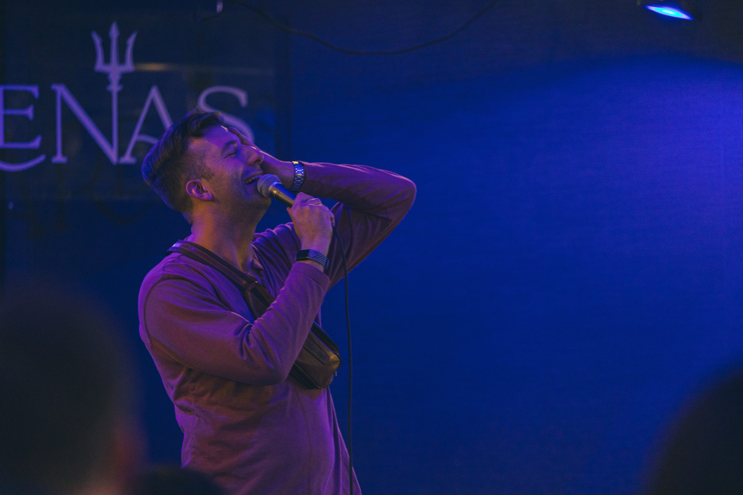 Live stage performance being livestreamed at a San Antonio event